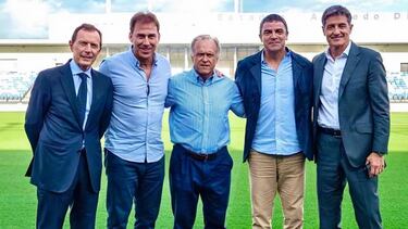 Butragueño, Martín Vázquez, Pardeza, Sanchís y Míchel.