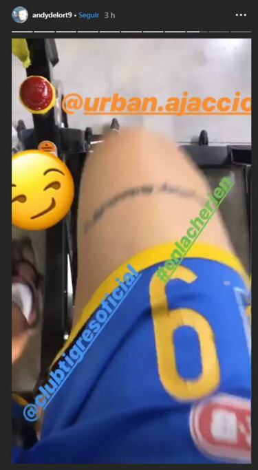 Andy Delort celebra el título de Tigres en redes