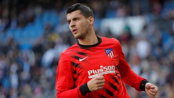 Morata ya corre sobre el césped en una sesión sin Lemar