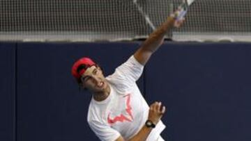 Rafa Nadal se entrena.
