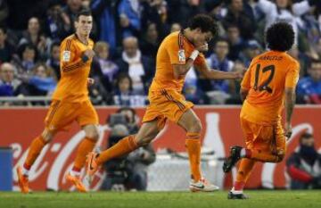 Pepe celebra el 0-1.