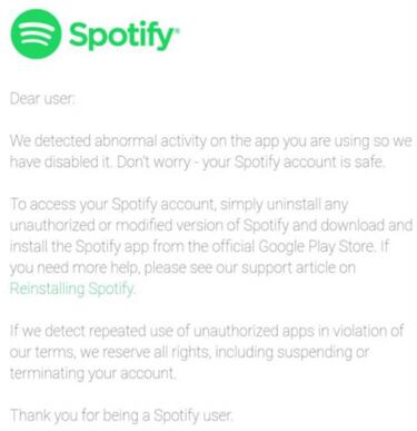 La advertencia de Spotify: “No nos piratees o te cerramos la cuenta"