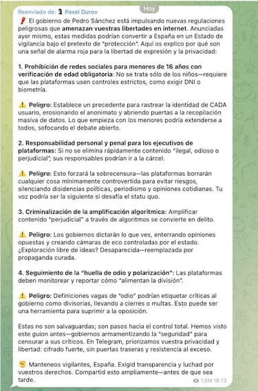 La UE respalda a Pedro Sánchez tras los ataques de Musk y Telegram: “Apoyamos sus acciones”