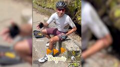 El ciclista colombiano sufrió una caída en uno de sus entrenamientos por las carreteras colombiana.