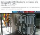 Comunicado del Barça: "Total desacuerdo con la sanción"