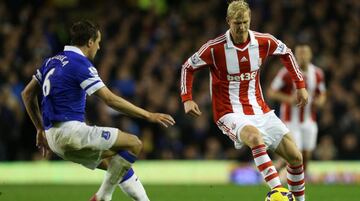 Brek Shea solo pudo jugar cinco partidos con el Stoke City y volvió a la MLS en 2014.