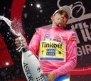 Contador, uno de los 16 ciclistas españoles que vistieron el rosa