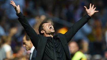 Simeone celebra un gol. 