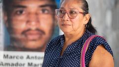 Mary Martínez, madre buscadora quien viaja desde Honduras en busca de su hijo Marco Antonio , migrante secuestrado en México,  en la Ciudad de México el 5 de marzo del 2024.