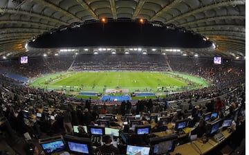 Estadio del AS Roma. Lo comparte con el otro equipo de la ciudad el SS Lazio