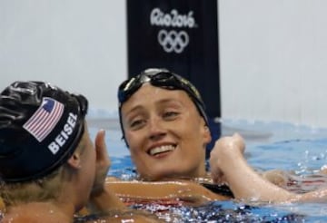 Mireia Belmonte durante la prueba de los 400 metros combinados en la que ha conseguido la medalla de bronce 