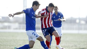 Germán Valera, en un partido con el Atlético B.