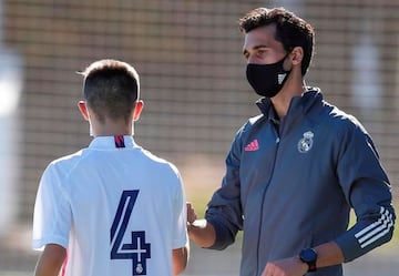 Arbeloa, en su debut con el Infantil A.