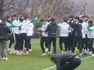 Entrenamiento del Córdoba CF en la Ciudad Deportiva.