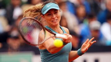 Tennis - Italian Open - Foro Italico, Rome, Italy - May 16, 2023 Spain's Paula Badosa in action during her round of 16 match against Czech Republic's Karolina Muchova REUTERS/Aleksandra Szmigiel