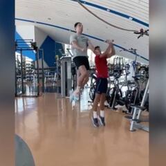 Cristiano le enseñó a Djokovic cómo hacer su increíble salto