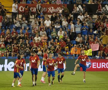 Clima de euforia en el entrenamiento de la Selección