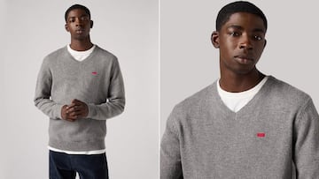 La opción más acertada para pasar el invierno: de Levi’s, hecho con lana y diseñado con cuello de pico en Amazon.