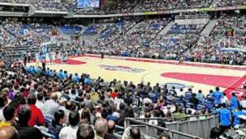 <b>A LA ALTURA. </b>El Palacio de Deportes de la Comunidad de Madrid vivió un extraordinario ambiente para el Real Madrid-Utah, una de las escalas del NBA Europe Live Tour.