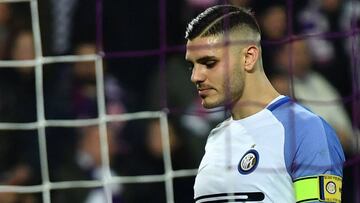 Icardi, tras empatar ante la Fiorentina.