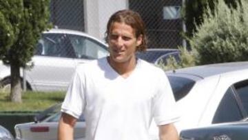 <b>REGRESÓ. </b>Forlán volvió ayer de sus vacaciones.