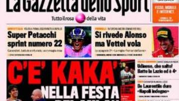 <b>PRETENDIDO. </b>'La Gazzetta' contó en su edición de ayer que el Milán querría repescar a Kaká.