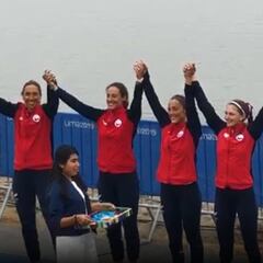 La ovación en Lima a las chilenas que ganaron el oro en Remo