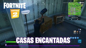Fortnite Capítulo 2 - Desafío de Fortnitemares: destruye mobiliario de casas encantadas