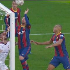 Lionel Messi's Hand of God goal attempt
