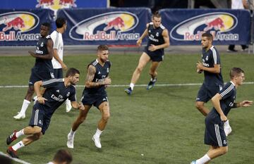 Real Madrid train at the Red Bull Arena in New Jersey