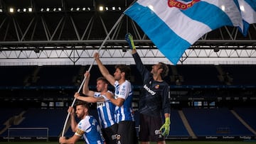 Los capitanes del Espanyol.