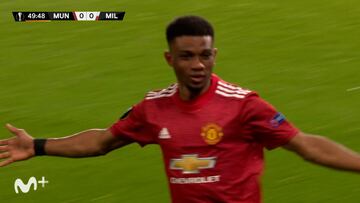 Amad Diallo y su primer gol con el Manchester United