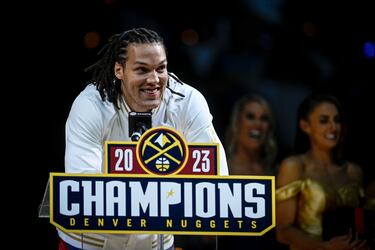 El jugador de los Nuggets nacido en San José, Aaron Gordon.