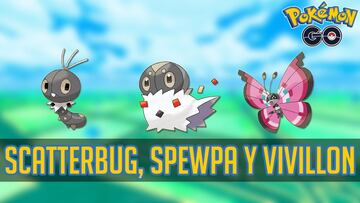 C&oacute;mo conseguir a los Pok&eacute;mon #664 Scatterbug, #665 Spewpa y #666 Vivillon en Pok&eacute;mon GO