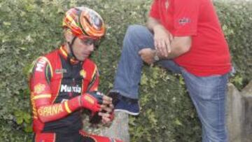 Mínguez, con Purito.