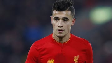 Coutinho, en un partido del Liverpool.