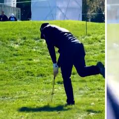 Adam Hadwin smashes club in frustration and accidentally triggers sprinklers