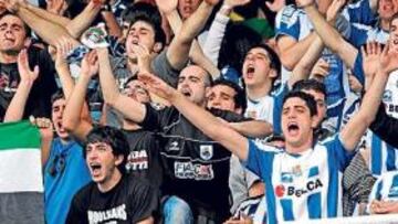 <b>ALEGRÍA. </b>La afición de la Real vuelve a disfrutar con su equipo, que está batiendo registro en este inicio de la temporada.