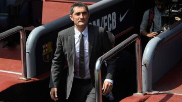 Ernesto Valverde, a escena.