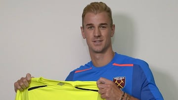 Joe Hart con el West Ham. 