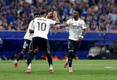 En el minuto 63, Vinicius salió al terreno de juego sustituyendo a su compatriota Rodrygo Goes.