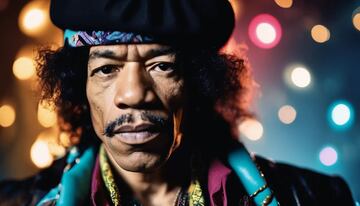 Así se vería Jimi Hendrix en la actualidad, según la Inteligencia Artificial.