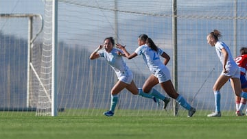 Tang Jiali celebra su gol al Granada.