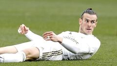 Bale, en una acci&oacute;n del partido contra Osasuna en El Sadar.