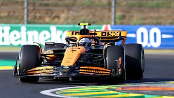 Formula One F1 - Hungarian Grand Prix - Hungaroring, Budapest, Hungary - July 19, 2024 McLaren's Lando Norris during practice REUTERS/Bernadett Szabo