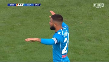 Insigne responde a su hermano con un golazo de larga distancia