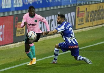 Ousmane Dembélé y Rubén Duarte.