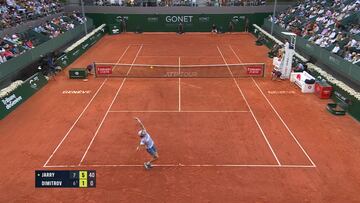 Jarry sacaba para ser campeón e hizo esto: ¡tiro imposible de responder!