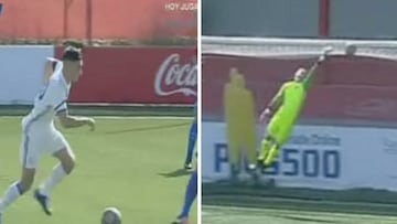 Esto es un señor zurriagazo: ¡golazo de Óscar en el miniderbi!