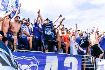 Más de 3 mil hinchas de Millonarios acudieron al Camping World Stadium de Orlando, Estados Unidos para el partido ante Everton por la Florida Cup.